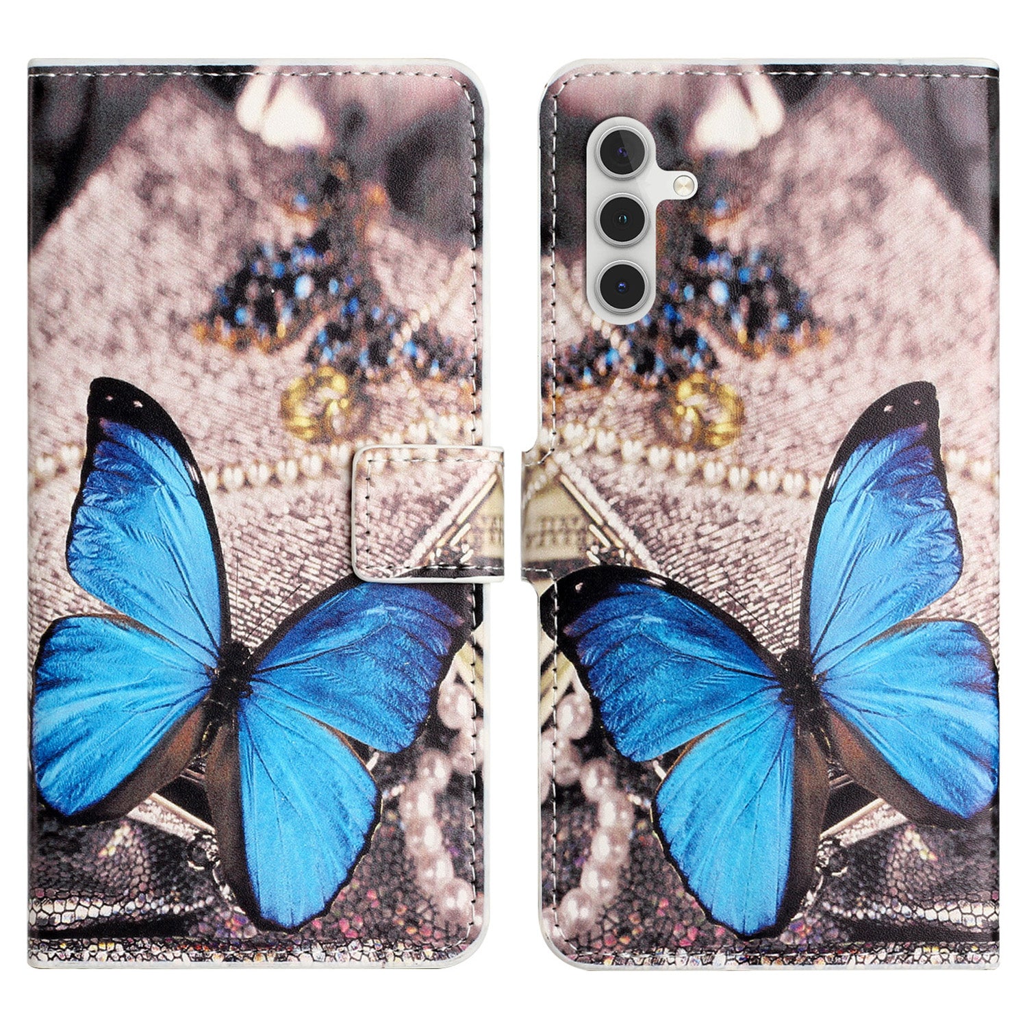 Til Samsung Galaxy A24 4G telefonpung etui mønster print PU læder stativ smartphone cover  Til Samsung Galaxy A24 4G telefonpung etui mønster print PU læder stativ smartphone cover